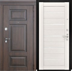 Металлические входные двери в квартиру L-21 Nussabaum/Экошпон СБ-1 Беленый Дуб