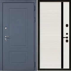 Входная дверь Cударь STR МХ-38 Ясень графит/МХ 45 белый матовый