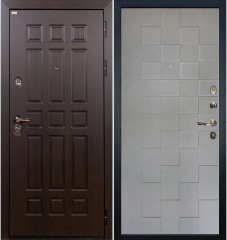 Металлическая дверь в квартир Лекс Сенатор Венге / Квадро Графит софт (панель №72)