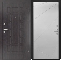 Входные двери L-5 Черная шагрень/ФЛ-291 Белый софт