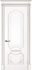 Межкомнатная дверь Текона Смальта-Deco 10 Белый Ral 9003 патина серебро