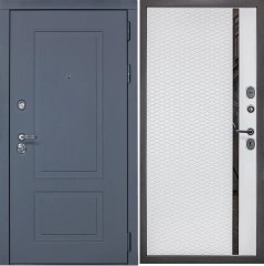 Входная дверь Cударь STR МХ-38 Ясень графит/МХ 47 белый матовый