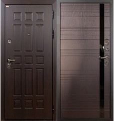 Металлическая дверь в квартир Лекс Сенатор Венге / Ясень шоколадный (панель №31)