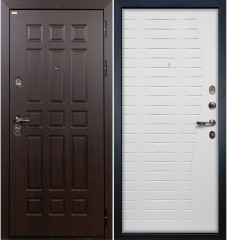 Металлическая дверь в квартир Лекс Сенатор Венге / Белая шагрень (панель №68)