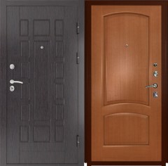 Металлические входные двери в квартиру L-5 Черная Шагрень/Лаура Анегри 74