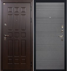Металлическая дверь в квартир Лекс Сенатор Венге / Графит софт (панель №70)
