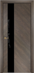 Межкомнатная дверь Оникс Hi-tech Сити Дуб античный, Триплекс черный