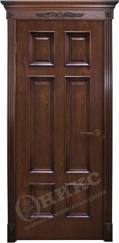Дверь Оникс ГРАНД, Красное дерево с черной патиной (ПГ)