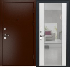 Металлические входные двери в квартиру в квартиру L-3a Медный Антик/Алиса Ясень Белый