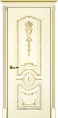 Межкомнатная дверь Текона Смальта-Deco 11 Слоновая кость Ral 1013 патина золото