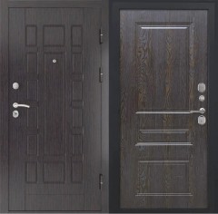Входные двери L-5 Черная шагрень/ФЛ-701 Дуб шоколад