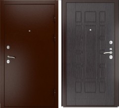 Металлические входные двери в квартиру в квартиру L-3a Медный Антик/ФЛ-701 (10мм) Дуб шоколад