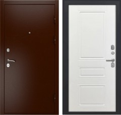 Металлические входные двери в квартиру в квартиру L-3a Медный Антик/ФЛ-707 (10мм) белый софт