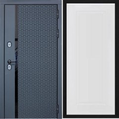 Входная дверь Cударь STR МХ-47 Черный кварц/Н-10 Белый софт