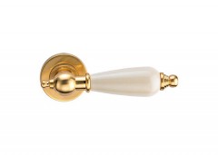 Дверная ручка Archie Genesis REDONDO матовое золото/керамика слоновая кость (S. GOLD)