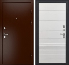 Металлические входные двери в квартиру L-3a Медный Антик/ФЛ-700 (10мм) Ясень белый
