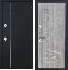 Входные двери L-37 Черный Муар с Блестками/ФЛ-259 Дуб с Пилением