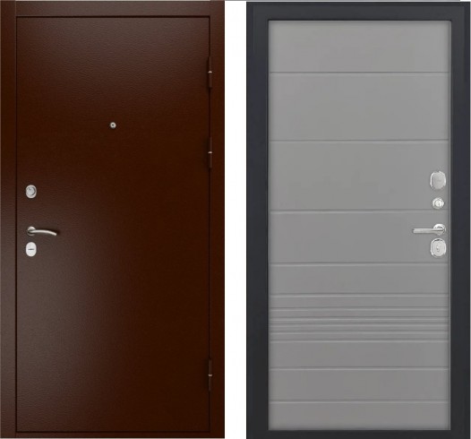 Металлические входные двери в квартиру в квартиру Luxor 3a Медный Антик/ФЛ-700 (10мм) Ясень грей