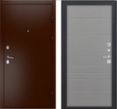 Металлические входные двери в квартиру в квартиру L-3a Медный Антик/ФЛ-700 (10мм) Ясень грей