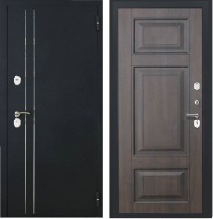 Металлические входные двери в квартиру L-37 Черный Муар с Блестками/ФЛ-659 Черная Патина Винорит