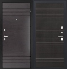 Входные двери L-7 Черный Муар/ФЛ-643 Венге Поперечный
