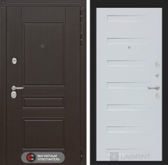 Металлическая входная дверь в квартиру Мегаполис 14 - Дуб кантри белый горизонтальный
