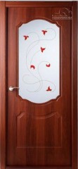 Дверь межкомнатная Belwooddoors Перфекта Орех Итальянский Металюкс белый витраж рис 14.