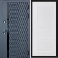 Входная дверь Cударь STR МХ-47 Черный кварц/Н-13 Белый софт