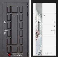 Металлическая входная дверь в квартиру NEW YORK с Зеркалом 19 - Белый софт