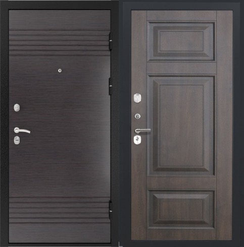 Входные двери в квартиру Luxor 7 Черный Муар/ФЛ-659 Черная Патина Винорит