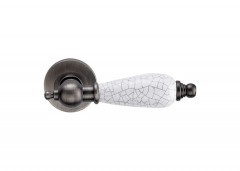 Дверная ручка Archie Genesis REDONDO черненое серебро/керамика кракелюр (BL. SILVER)