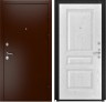Металлические входные двери в квартиру в квартиру Luxor 3a Медный Антик/Атлант-2 Ясень белая эмаль