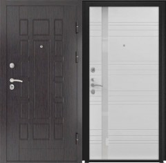 Входные двери L-5 Черная шагрень/A-1 Белая эмаль