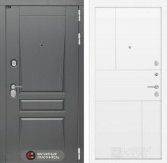 Металлическая дверь Лабиринт Платинум 21 - Белый софт