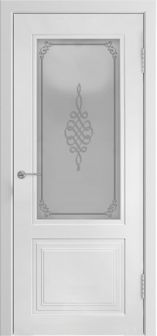 Межкомнатная дверь L-2.2, белая эмаль (ДО)