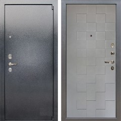 Металлическая дверь Лекс 3 Барк Квадро (Серый букле / Софт графит) панель №72