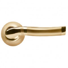 Дверная ручка MORELLI MH-04 Матовое золото/золото (SG/GP)