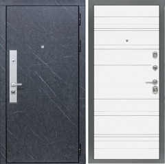 Входная дверь Cударь STR МХ-26 Гранит лава оникс/Д-5 Белый софт