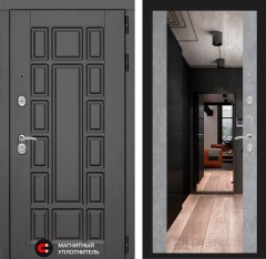 Металлическая входная дверь в квартиру NEW YORK с Зеркалом Максимум - Бетон светлый