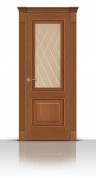 Дверь СитиДорс модель Элеганс-1 цвет Американский орех стекло Ромб
