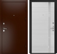 Металлические входные двери в квартиру в квартиру L-3a Медный Антик/A-1 Белая эмаль
