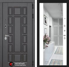 Металлическая входная дверь в квартиру NEW YORK с Зеркалом - Белый soft