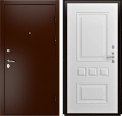 Металлические входные двери в квартиру в квартиру L-3a Медный Антик/ФЛ-608 винорит white