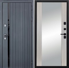 Входная дверь Cударь STR МХ-46 Черный кварц/Д-15 Сандал белый