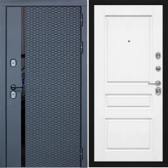 Входная дверь Cударь STR МХ-47 Черный кварц/Д-13 Белый софт
