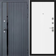Входная дверь Cударь STR МХ-46 Черный кварц/Н-1 Белый софт