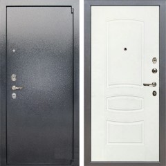 Металлическая дверь Лекс 3 Барк (Серый букле / Белая шагрень) панель №68