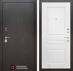 Металлическая входная дверь SILVER 03 - Белый софт