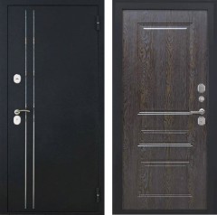Входные двери L-37 Черный Муар с Блестками/ФЛ-701 Дуб шоколад