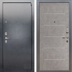 Металлическая дверь Лекс 3 Барк (Серый букле / Бетон серый) панель №80